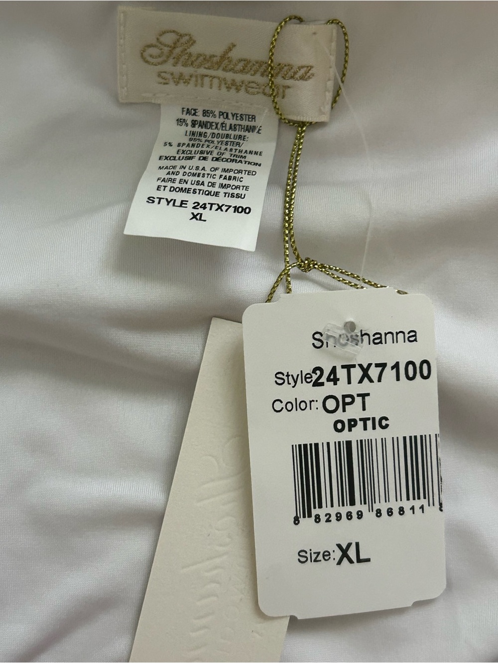 NWT Shoshanna beaded Bikini Top & bottom set white sz xl /Dd 2pc swimwear - Picture 10 of 13